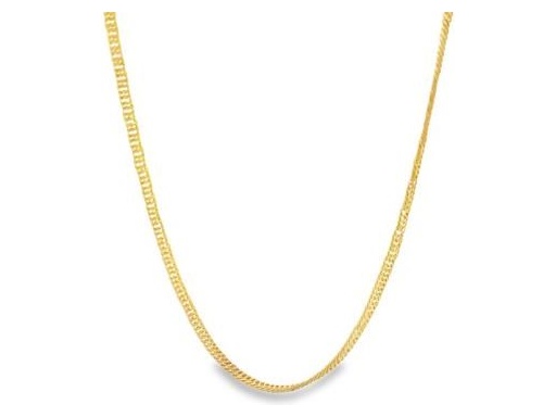 18K Yellow Gold Curb Chain Necklace – 17.5 Inch